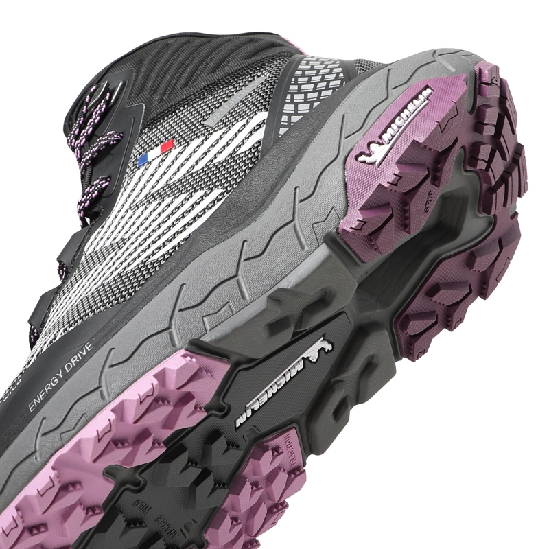 BOTIN IMPERMEABLE CAÑA ALTA NEGRO ROSA MUJER MICHELIN AW06 - 6