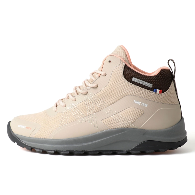 ZAPATILLA BOTIN SENDERISMO MUJER BEIGE ROSA MICHELIN DR09 - 3