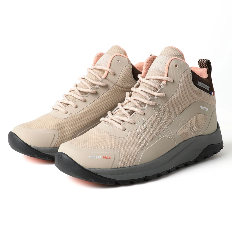 ZAPATILLA BOTIN SENDERISMO MUJER BEIGE ROSA MICHELIN DR09 - 4