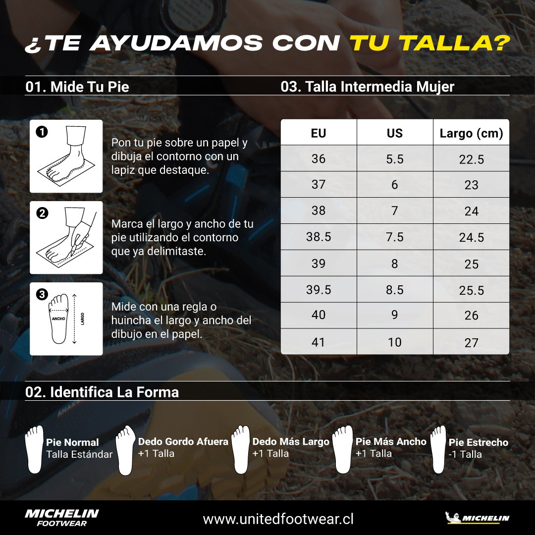 ZAPATILLA TRAIL RUNNING NEGRO Y GRIS PARA MUJER MICHELIN FOOTWEAR DR40 - 7
