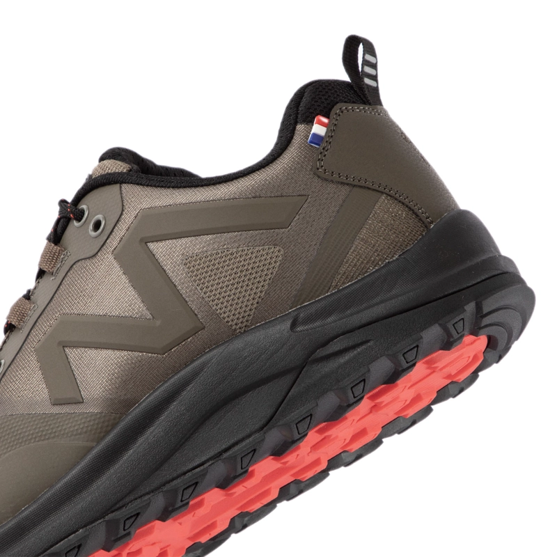 ZAPATILLA HIKING SENDERISMO HOMBRE TAUPE ROJO MICHELIN DR28 - 6