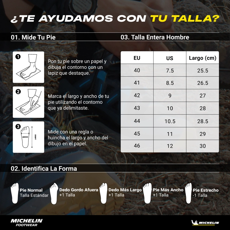 ZAPATILLA URBANA COLOR NEGRO Y BLANCO HOMBRE MICHELIN CR16 - 7
