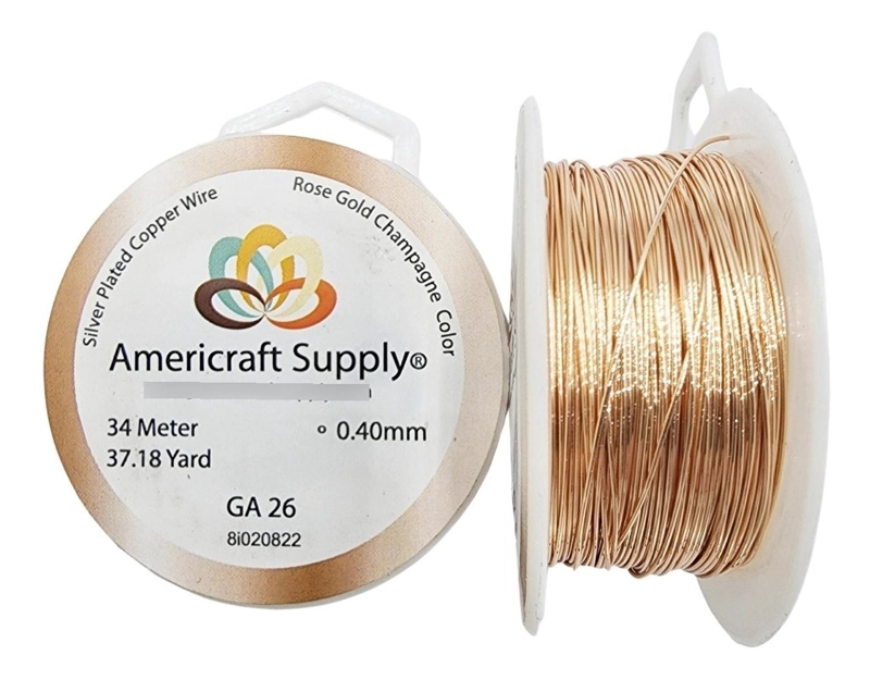 ALAMBRE PARA BISUTERIA AMERICRAFT SUPPLY CALIBRE 26 TAMAÑO TALLA UNICA - 1