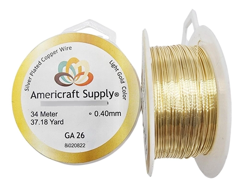 ALAMBRE PARA BISUTERIA AMERICRAFT SUPPLY CALIBRE 26 TAMAÑO TALLA UNICA - 1