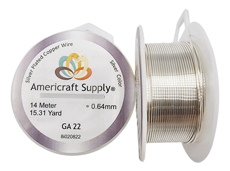 ALAMBRE PARA BISUTERIA AMERICRAFT SUPPLY CALIBRE 22 TAMAÑO TALLA UNICA - 1
