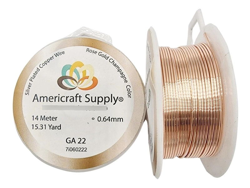 ALAMBRE PARA BISUTERIA AMERICRAFT SUPPLY CALIBRE 22 TAMAÑO TALLA UNICA - 1
