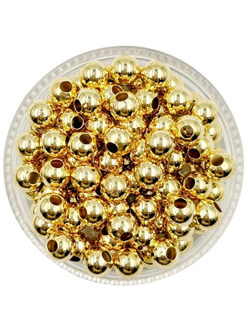 BALINES GRANDES PARA BISUTERIA DE BAÑO DE ORO 5GR TAMAÑO TALLA UNICA BOL5X2 - 1