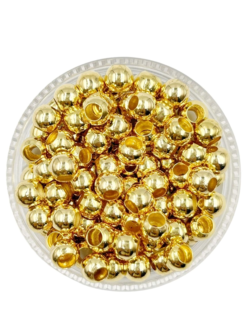 BALINES GRANDES PARA BISUTERIA DE BAÑO DE ORO 5GR TAMAÑO TALLA UNICA BOL5X3 - 1