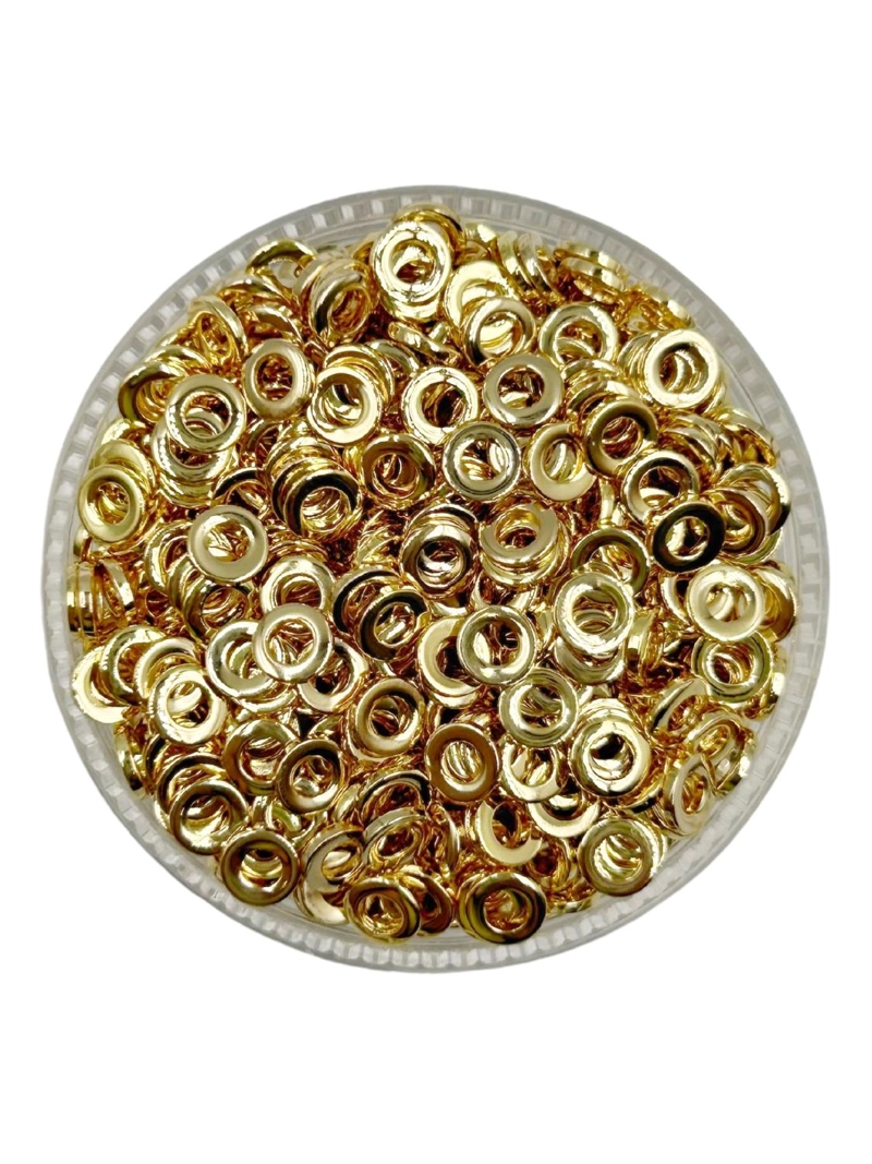 ARGOLLAS CERRADAS PARA BISUTERIA DE BAÑO DE ORO 5GR TAMAÑO TALLA UNICA ARG057F - 1