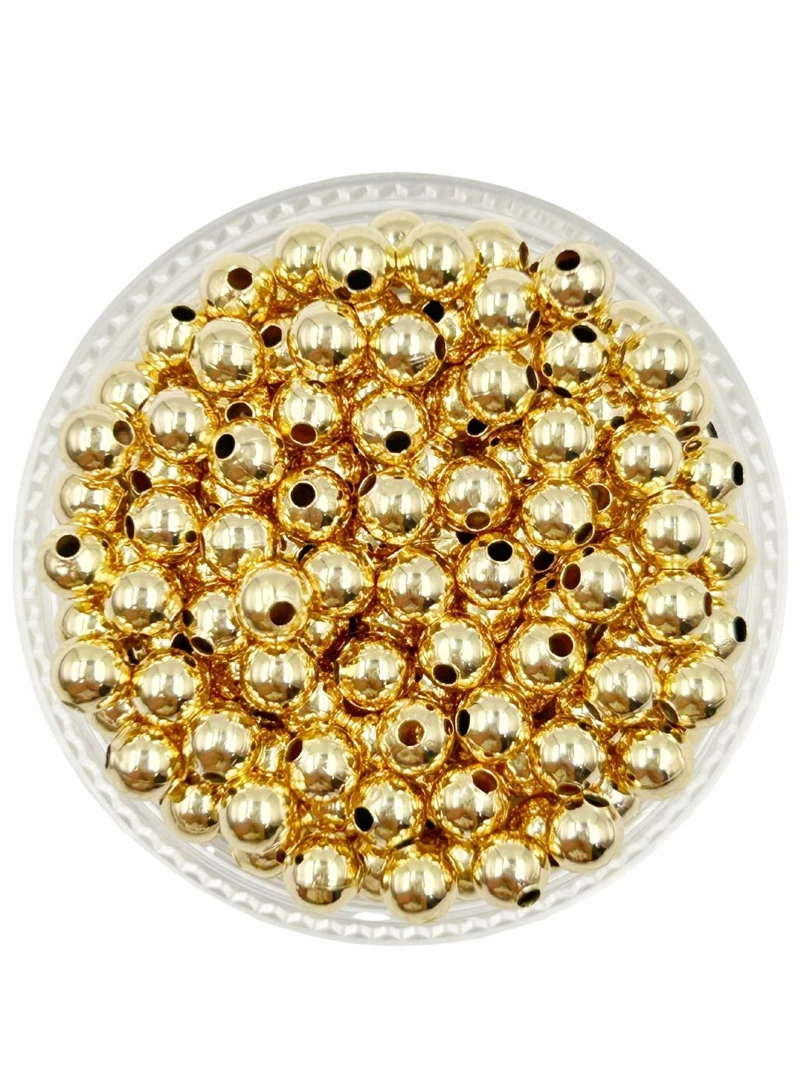 BALINES GRANDES PARA BISUTERIA DE BAÑO DE ORO 5GR TAMAÑO TALLA UNICA BOL10X3 - 1