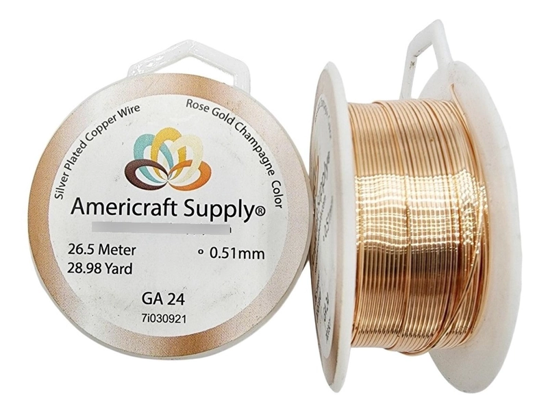 ALAMBRE PARA BISUTERIA AMERICRAFT SUPPLY CALIBRE 24 TAMAÑO TALLA UNICA - 1