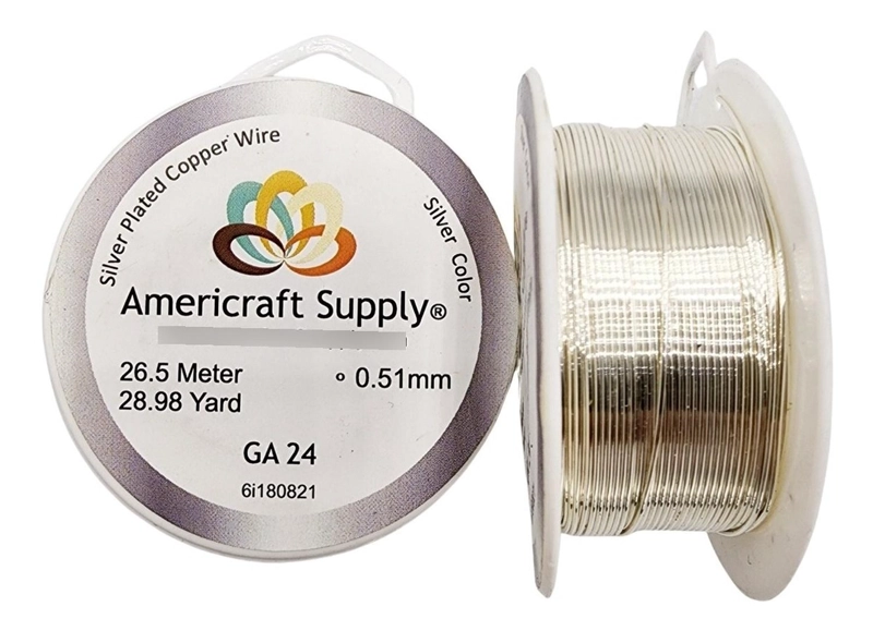 ALAMBRE PARA BISUTERIA AMERICRAFT SUPPLY CALIBRE 24 TAMAÑO TALLA UNICA - 1