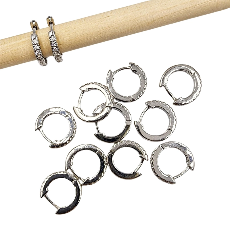SET DE 6 PARES DE BASES DE AROS CON BAÑO DE ORO MODELOS 1 TAMAÑO TALLA UNICA HUGSOLO7 - 1