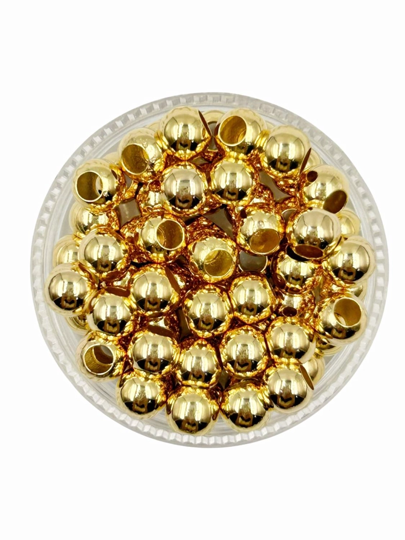 BALINES GRANDES PARA BISUTERIA DE BAÑO DE ORO 5GR TAMAÑO TALLA UNICA BOL6X3 - 1