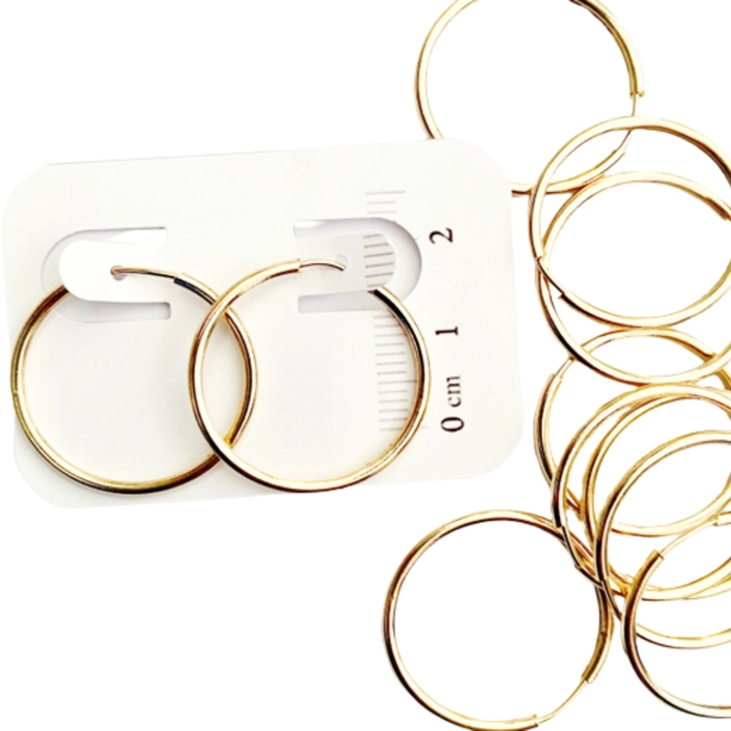 SET X6 PARES DE BASES DE AROS CON BAÑO DE ORO MODELO 1 B6682 - 1