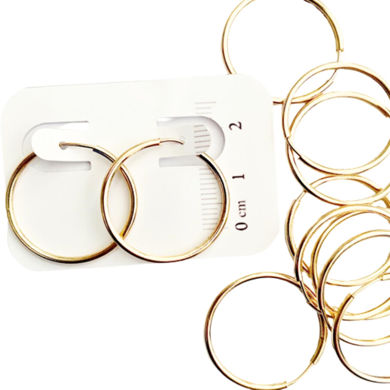 SET X6 PARES DE BASES DE AROS CON BAÑO DE ORO MODELO 1 B6682 - 1