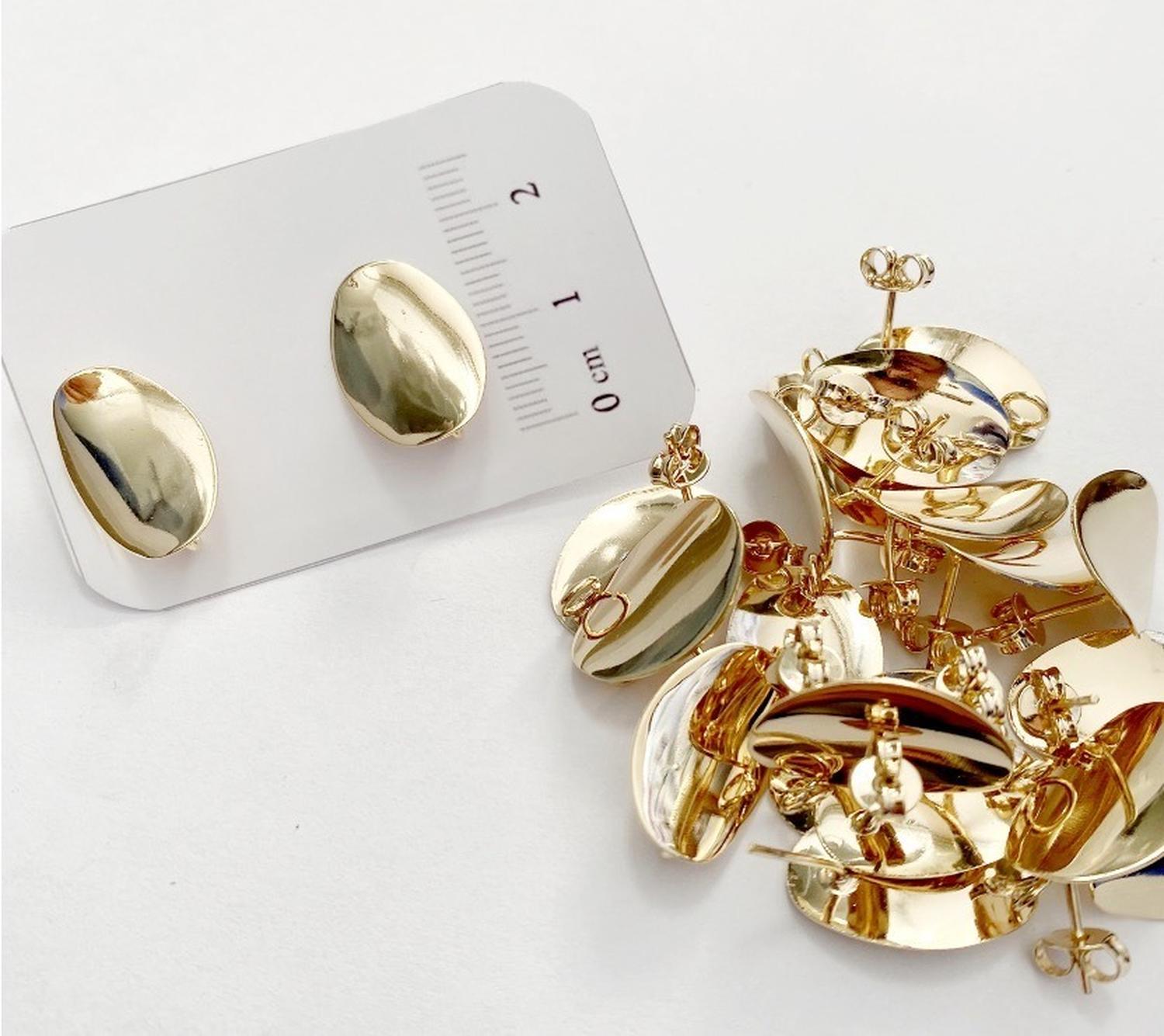 SET X6 PARES DE BASES DE AROS CON BAÑO DE ORO MODELO 1 AC10221 - 1