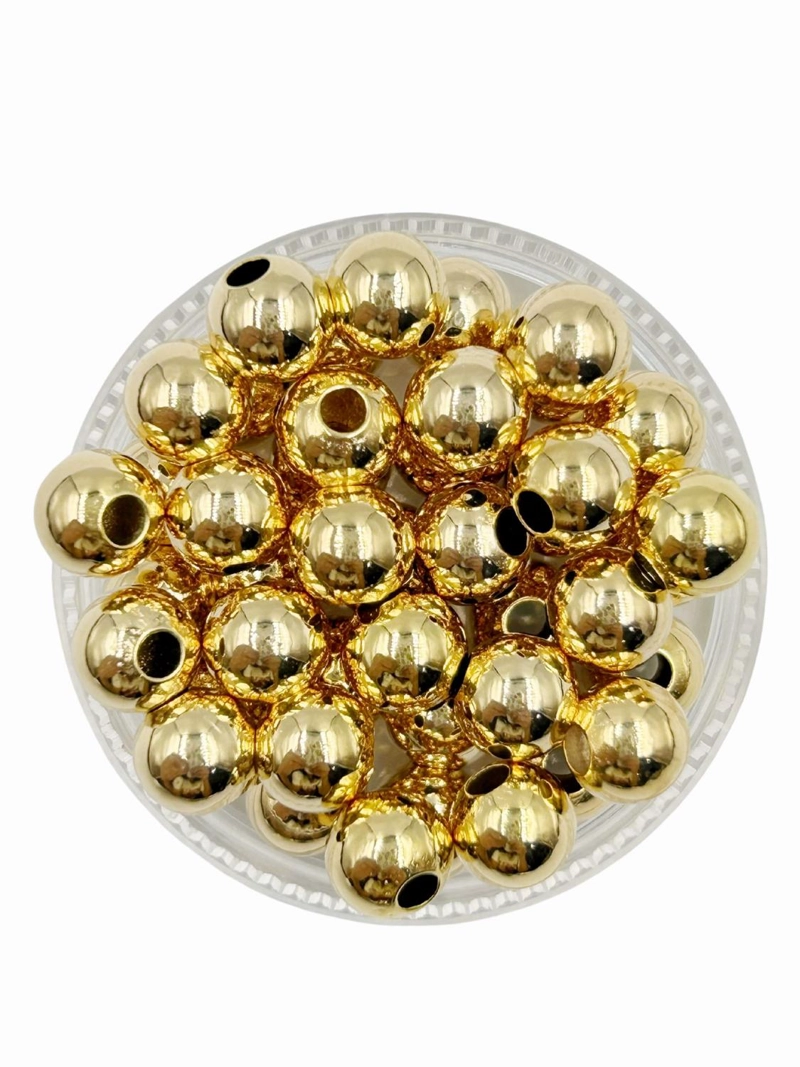 BALINES GRANDES PARA BISUTERIA DE BAÑO DE ORO 5GR TAMAÑO TALLA UNICA BOL7X3 - 1