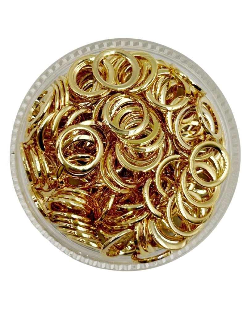 ARGOLLAS CERRADAS PARA BISUTERIA DE BAÑO DE ORO 5GR TAMAÑO TALLA UNICA ARG059F - 1