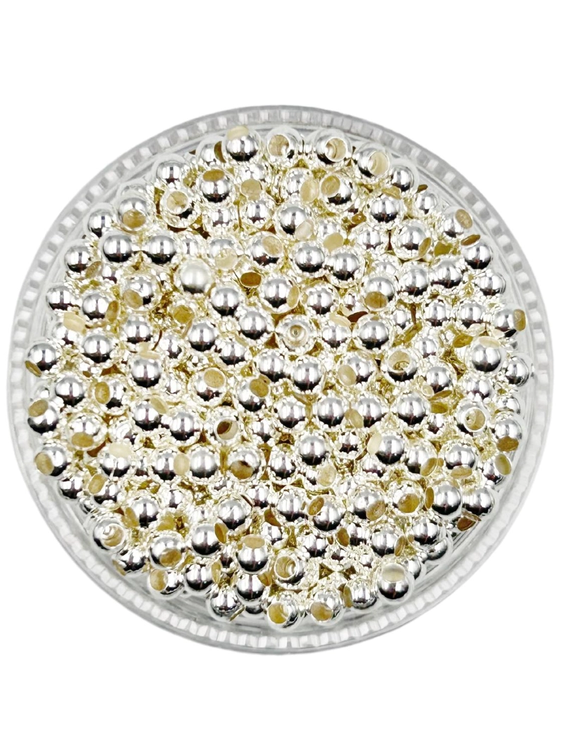 BALINES PEQUEÑOS PARA BISUTERIA DE BAÑO DE ORO 5GR TAMAÑO TALLA UNICA BOL3X1.5P - 1