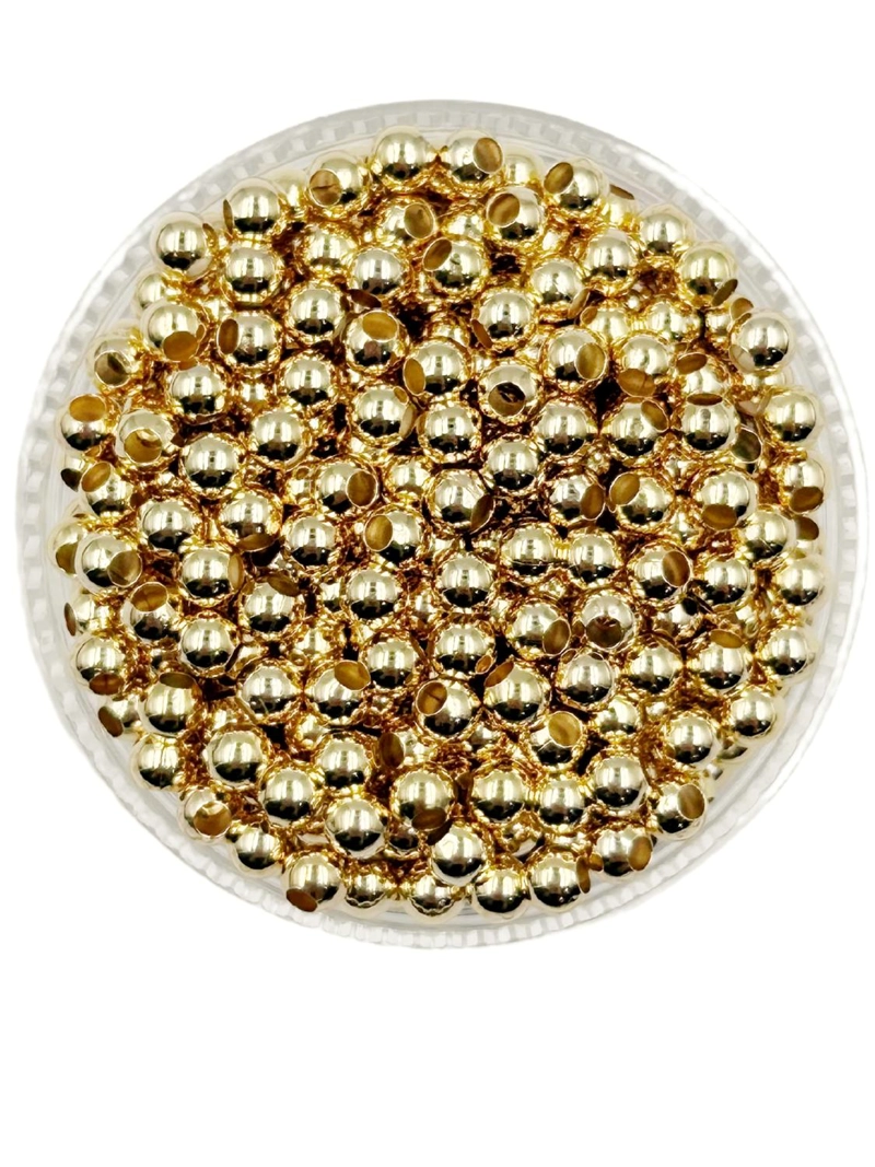 BALINES PEQUEÑOS PARA BISUTERIA DE BAÑO DE ORO 5GR TAMAÑO TALLA UNICA BOL3.2X1.5 - 1