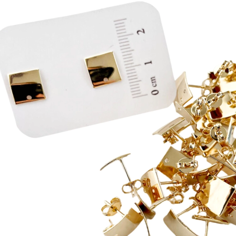 SET X6 PARES DE BASES DE AROS CON BAÑO DE ORO MODELO 4 AC0366 - 1