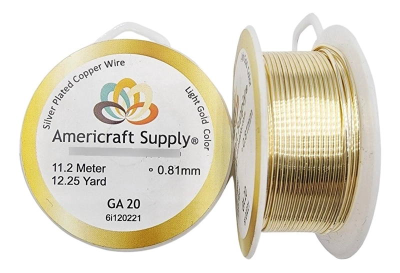 ALAMBRE PARA BISUTERIA AMERICRAFT SUPPLY CALIBRE 20 TAMAÑO TALLA UNICA - 1