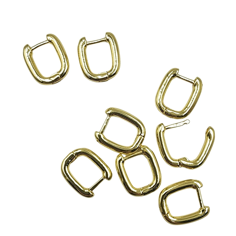 SET DE 6 PARES DE BASES DE AROS CON BAÑO DE ORO MODELOS 8 TAMAÑO TALLA UNICA HUG002 - 1