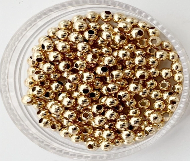BALINES PEQUEÑOS PARA BISUTERIA DE BAÑO DE ORO 5GR TAMAÑO TALLA UNICA BOL3X1 - 1