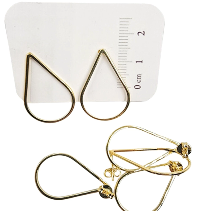 SET X6 PARES DE BASES DE AROS CON BAÑO DE ORO MODELO 8 AC1468 - 1