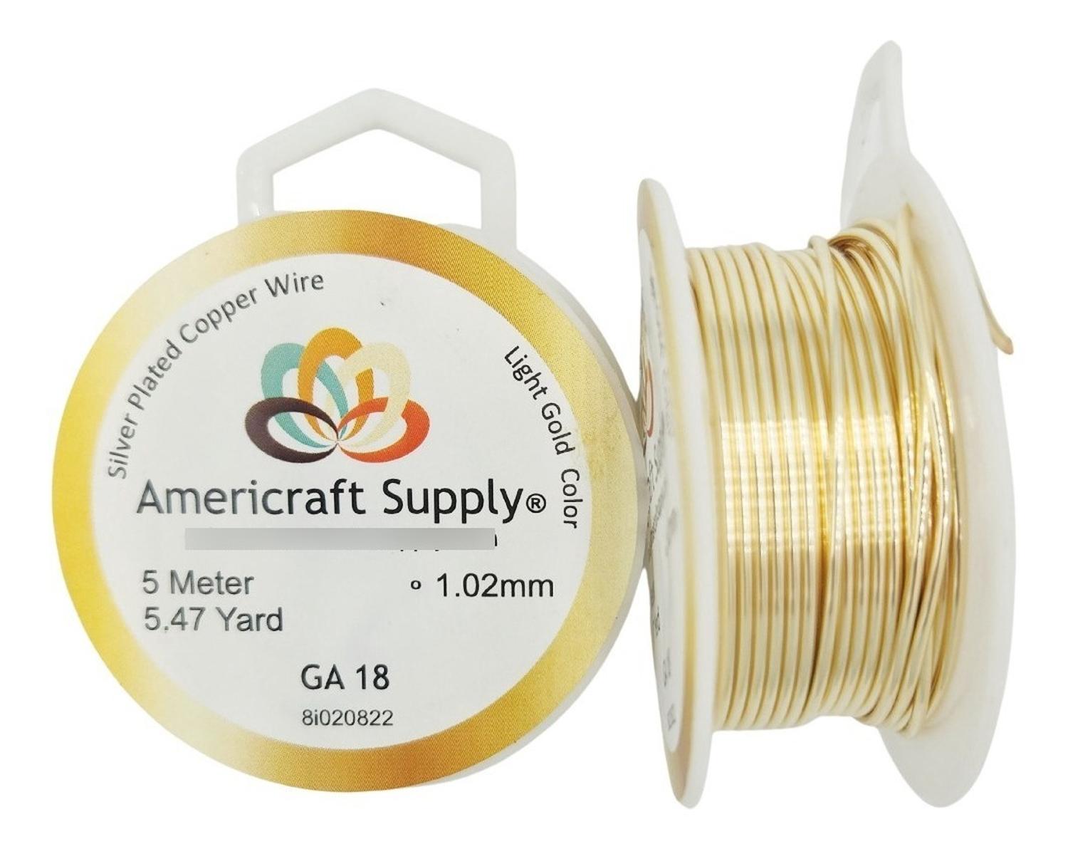 ALAMBRE PARA BISUTERÍA AMERICRAFT SUPPLY CALIBRE 18 - 5MTS - 1