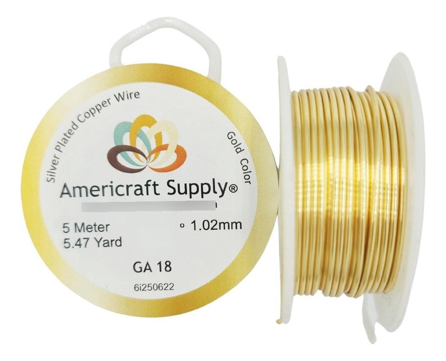 ALAMBRE PARA BISUTERÍA AMERICRAFT SUPPLY CALIBRE 18 - 5MTS - 1