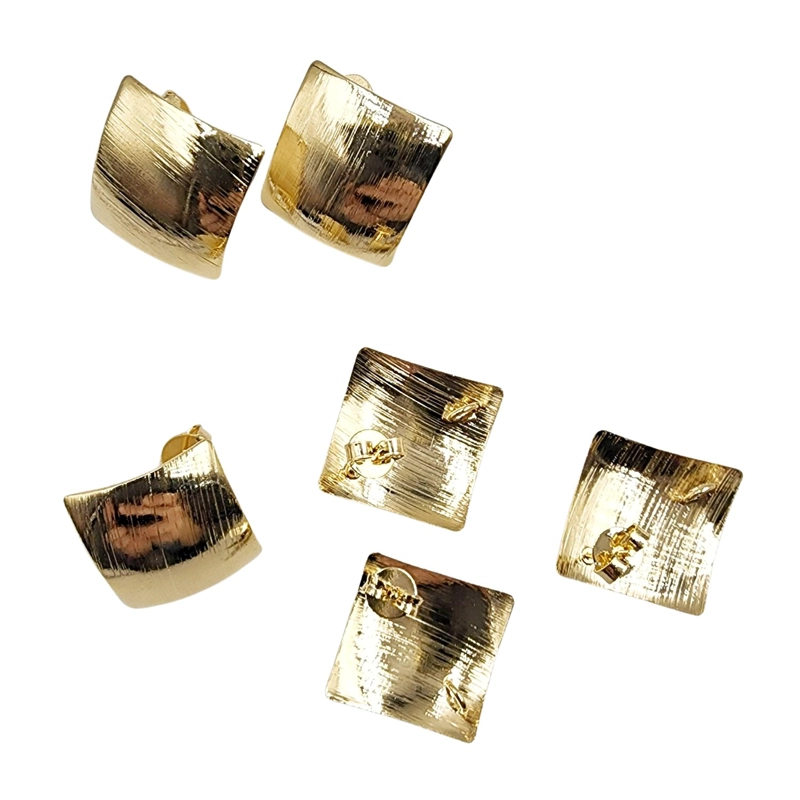 SET X6 PARES DE BASES DE AROS CON BAÑO DE ORO MODELO 8 AC10909 - 1