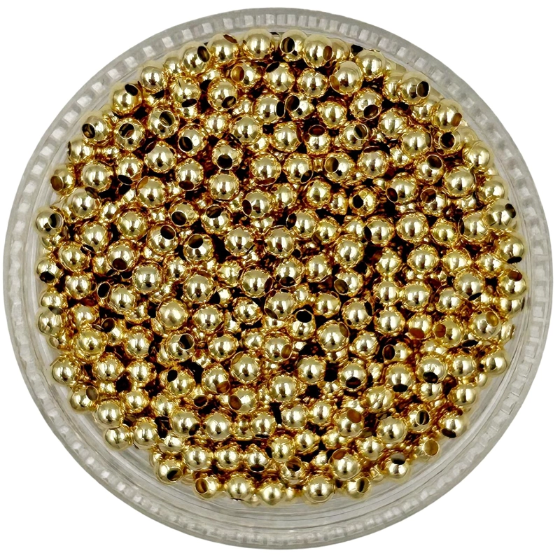 BALINES PEQUEÑOS PARA BISUTERIA DE BAÑO DE ORO 5GR TAMAÑO TALLA UNICA BOL2.5X1 - 1