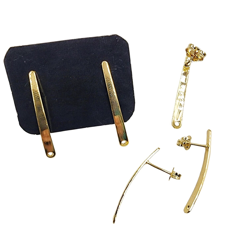 SET X6 PARES DE BASES DE AROS CON BAÑO DE ORO MODELO 4 AC0646 - 1