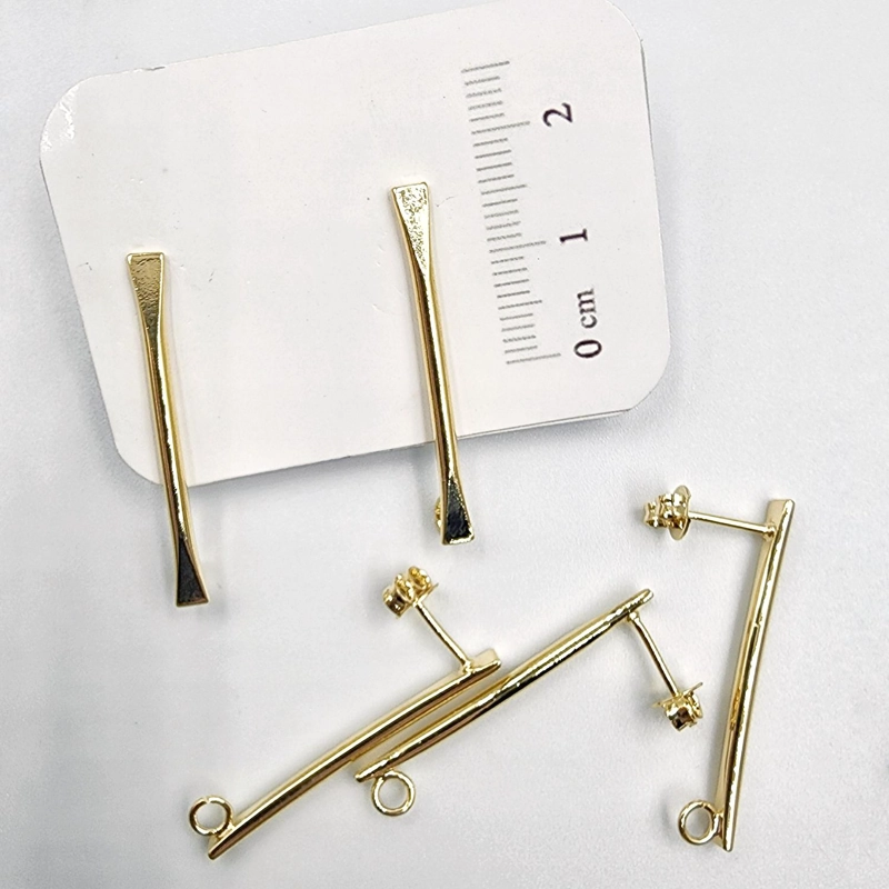 SET X6 PARES DE BASES DE AROS CON BAÑO DE ORO MODELO 8 AC10469 - 1