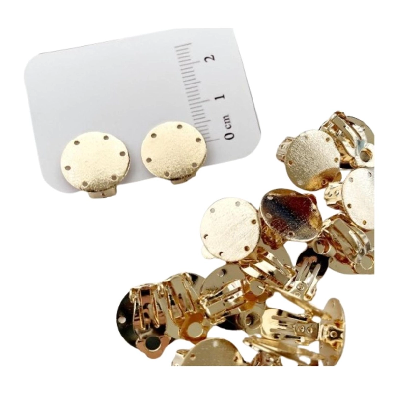 SET X6 PARES DE BASES DE AROS CON BAÑO DE ORO MODELO 8 AC8415 - 1