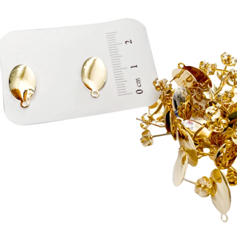 SET X6 PARES DE BASES DE AROS CON BAÑO DE ORO MODELO 4 AC5317 - 1
