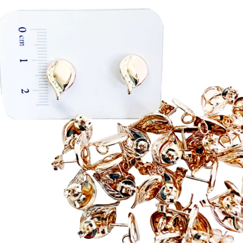 SET X6 PARES DE BASES DE AROS CON BAÑO DE ORO MODELO 4 AC10212 - 1
