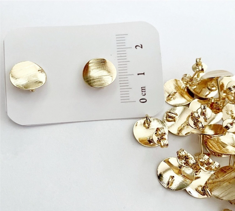 SET X6 PARES DE BASES DE AROS CON BAÑO DE ORO MODELO 4 AC4374 - 1