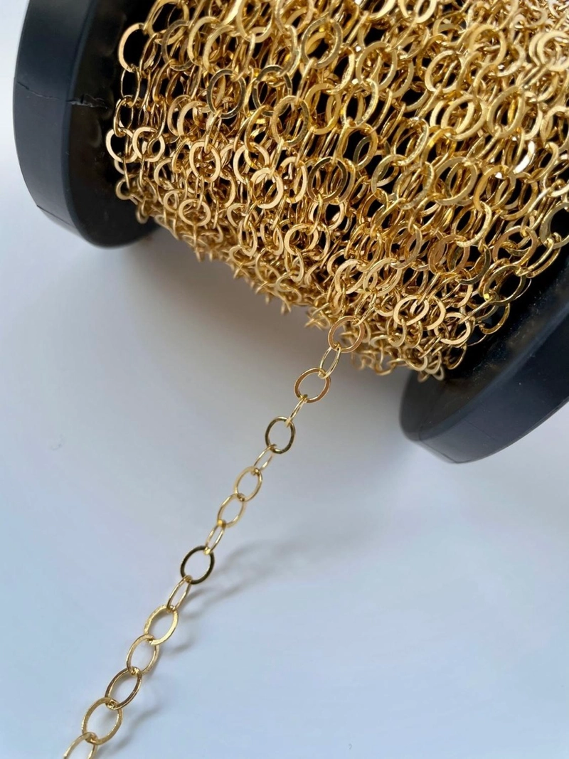 CADENA DE ESLABONES CON BAÑO DE ORO 18K AC8847 - 1