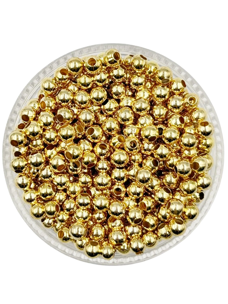 BALINES PEQUEÑOS PARA BISUTERIA DE BAÑO DE ORO 5GR TAMAÑO TALLA UNICA BOL3.2X1.2 - 1