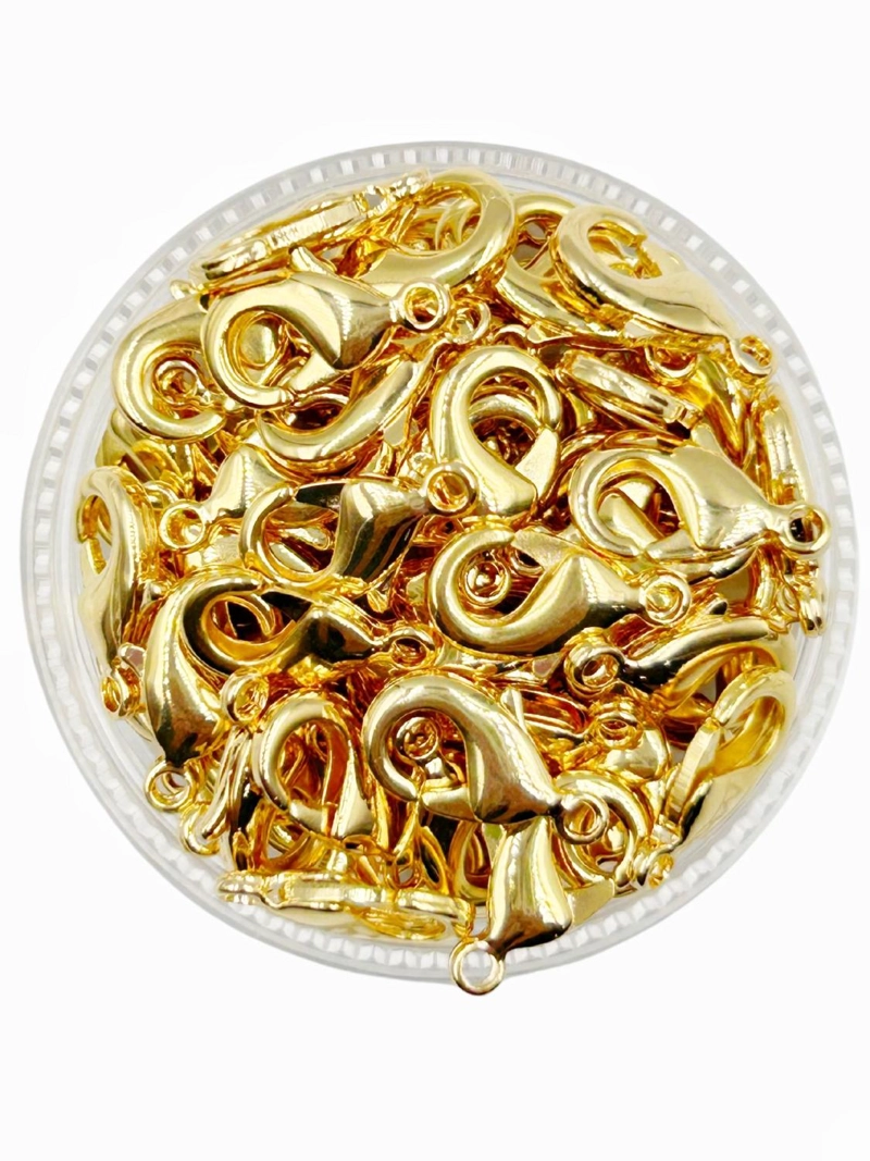BROCHES CAIMAN GRANDE PARA BISUTERIA DE BAÑO DE ORO 5GR - 1
