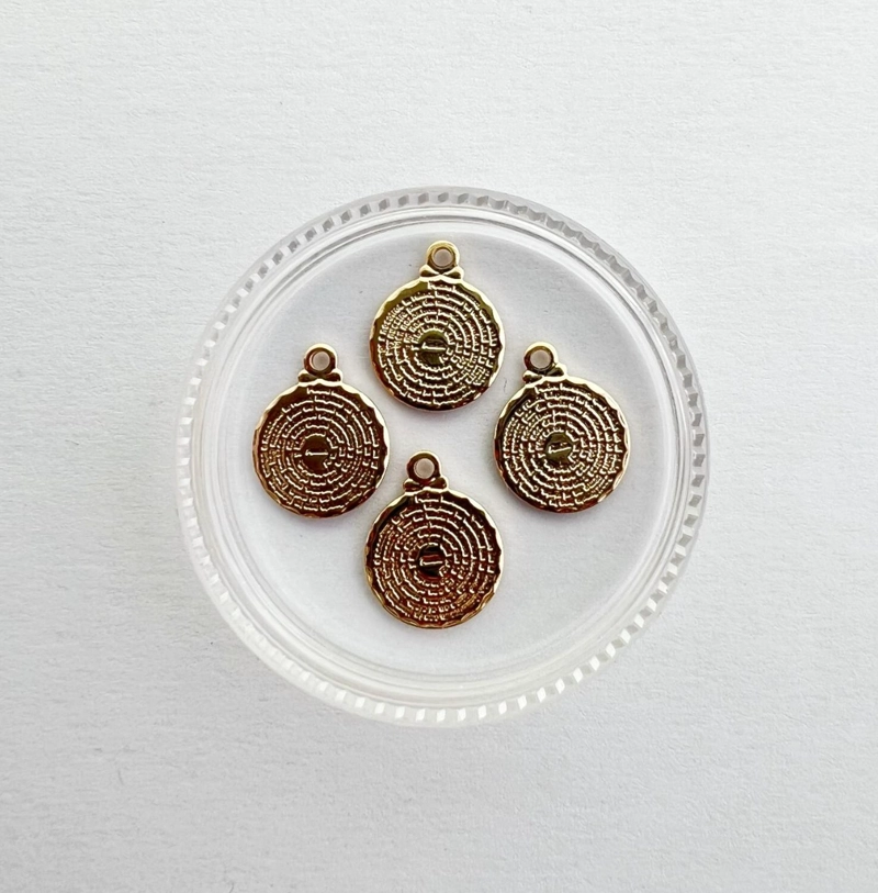 DIJES DE BRONCE CON BAÑO DE ORO 5GR TAMAÑO TALLA UNICA AC9810 - 1