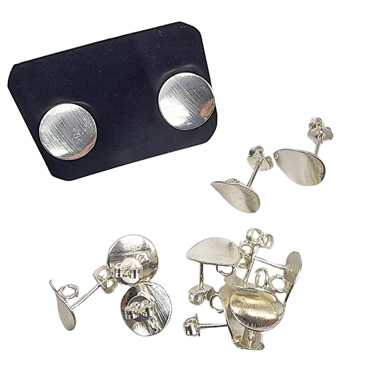SET DE 6 PARES DE BASES DE AROS CON BAÑO DE ORO MODELOS 4 TAMAÑO TALLA UNICA AC4374P - 1