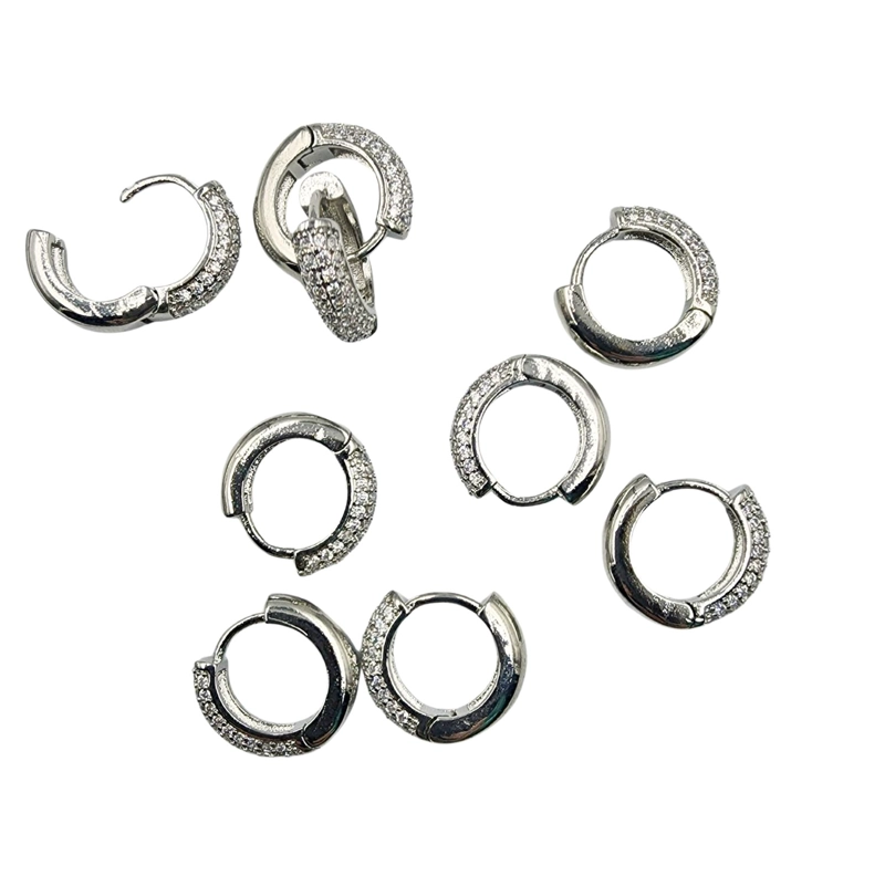SET X6 PARES DE BASES DE AROS CON BAÑO DE ORO MODELO 8 HUGSOLO10 - 1