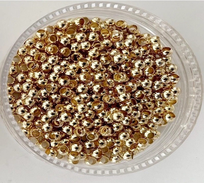 BALINES PEQUEÑOS PARA BISUTERIA DE BAÑO DE ORO 5GR TAMAÑO TALLA UNICA BOL2.5X1.5 - 2
