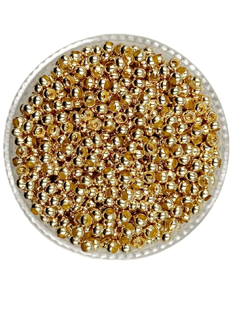 BALINES PEQUEÑOS PARA BISUTERIA DE BAÑO DE ORO 5GR TAMAÑO TALLA UNICA BOL2.5X1.5 - 3