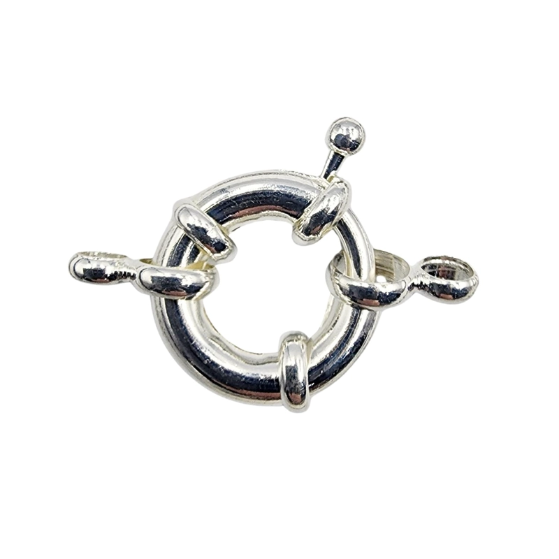 BROCHE TIMON 15MM CON BAÑO DE PLATA 6 UNIDADES - 1