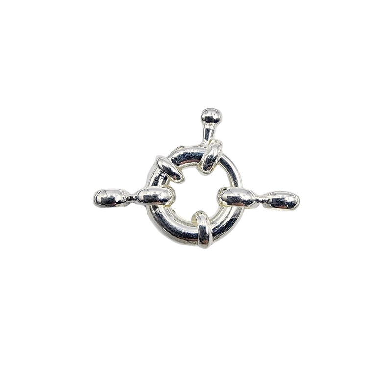 BROCHE TIMON 9MM CON BAÑO DE PLATA 6 UNIDADES - 1